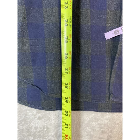 Bonobos Button Down Shirt Mens Size Medium Slim Fit Blue/Gray‎ Plaid Long Sleeve - Picture 6 of 7